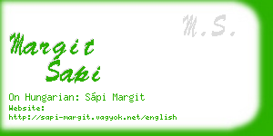 margit sapi business card