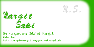 margit sapi business card